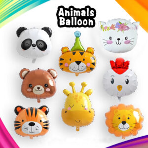 new instagram worthy cartoon jungle animal aluminum foil balloons