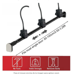 garland hanger for door frame,adjustable fits 2.62 3.68ft doors,heavy duty christmas halloween decoration holder for wreaths,lights & more,no screws,drilling,glue damage free,garland hanger