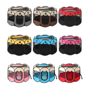 foldable small dog puppy playpen crate kennel cage outdoor with top roof