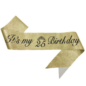 glitter pink birthday banner