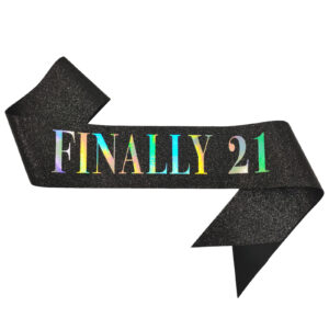 glitter pink birthday banner