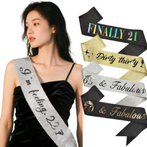 glitter pink birthday banner