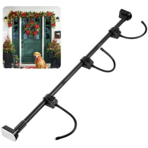 garland hanger for door frame,adjustable fits 2.62 3.68ft doors,heavy duty christmas halloween decoration holder for wreaths,lights & more,no screws,drilling,glue damage free,garland hanger